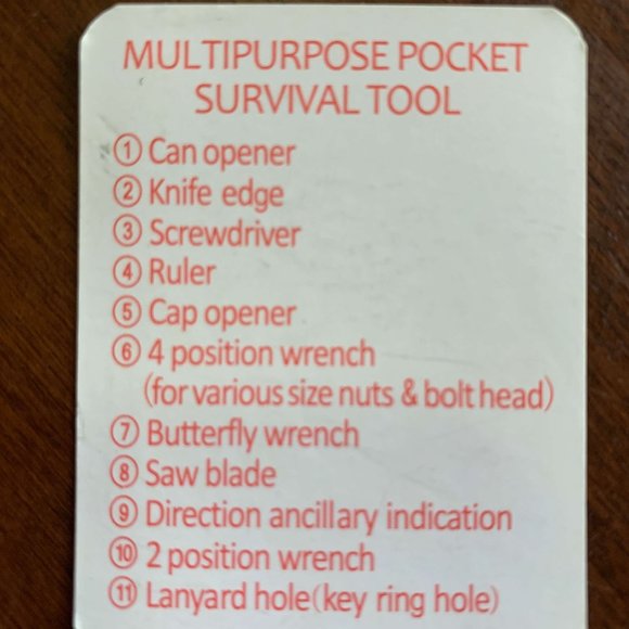 All in One Multipurpose Survival Tool Camping Outdoor Compact Portable Versatile - Picture 6 of 9